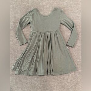Little Sleepies Play Twirl Dress Green
